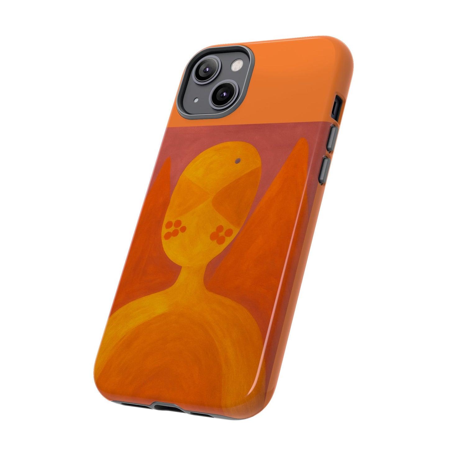 Orange Symbiote - Phone Case, Orange Abstract Design, Tough Cases for Protection, Gift for Art Lovers, Modern Decor, Unique Accessories