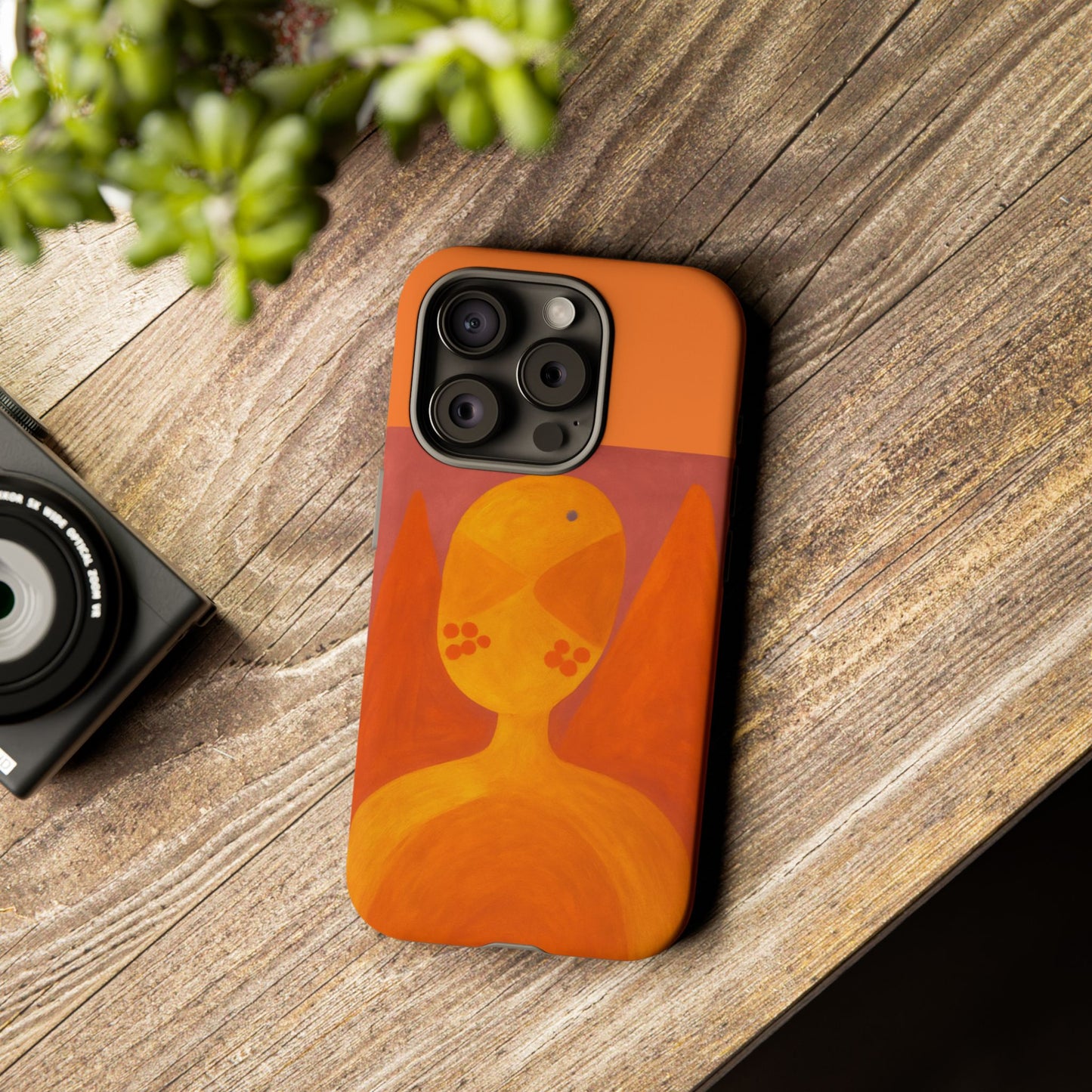 Orange Symbiote - Phone Case, Orange Abstract Design, Tough Cases for Protection, Gift for Art Lovers, Modern Decor, Unique Accessories