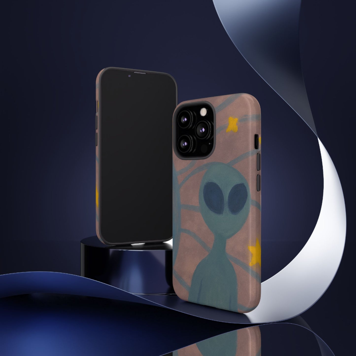 Alien-Themed Phone Case, Unique Designs for Sci-Fi Lovers, Gifts for Space Fans, Stylish Mobile Protector, Halloween Accessories, Space Art