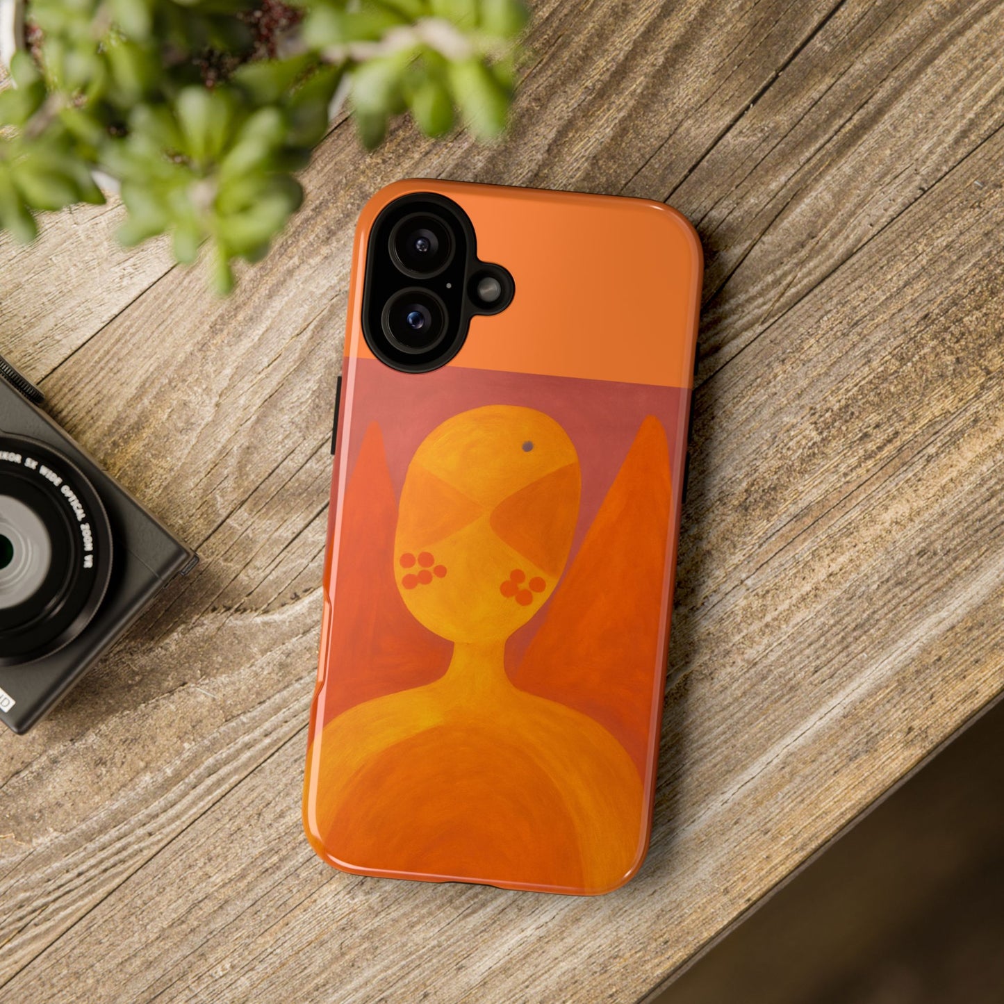 Orange Symbiote - Phone Case, Orange Abstract Design, Tough Cases for Protection, Gift for Art Lovers, Modern Decor, Unique Accessories