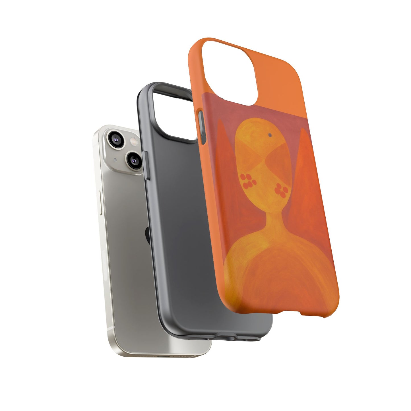 Orange Symbiote - Phone Case, Orange Abstract Design, Tough Cases for Protection, Gift for Art Lovers, Modern Decor, Unique Accessories