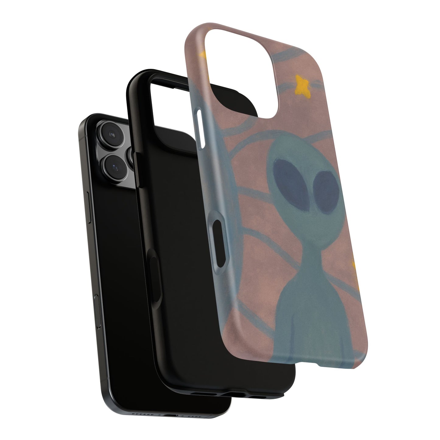 Alien-Themed Phone Case, Unique Designs for Sci-Fi Lovers, Gifts for Space Fans, Stylish Mobile Protector, Halloween Accessories, Space Art