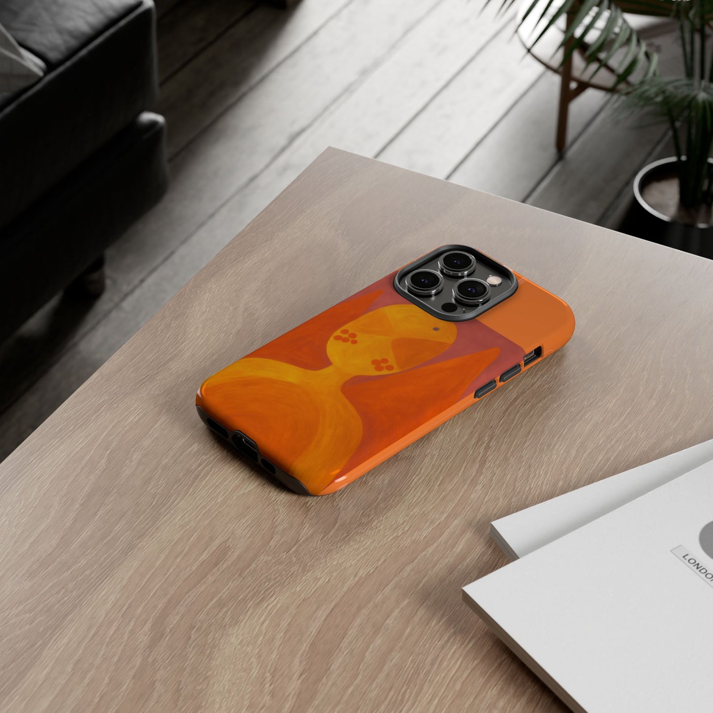 Orange Symbiote - Phone Case, Orange Abstract Design, Tough Cases for Protection, Gift for Art Lovers, Modern Decor, Unique Accessories
