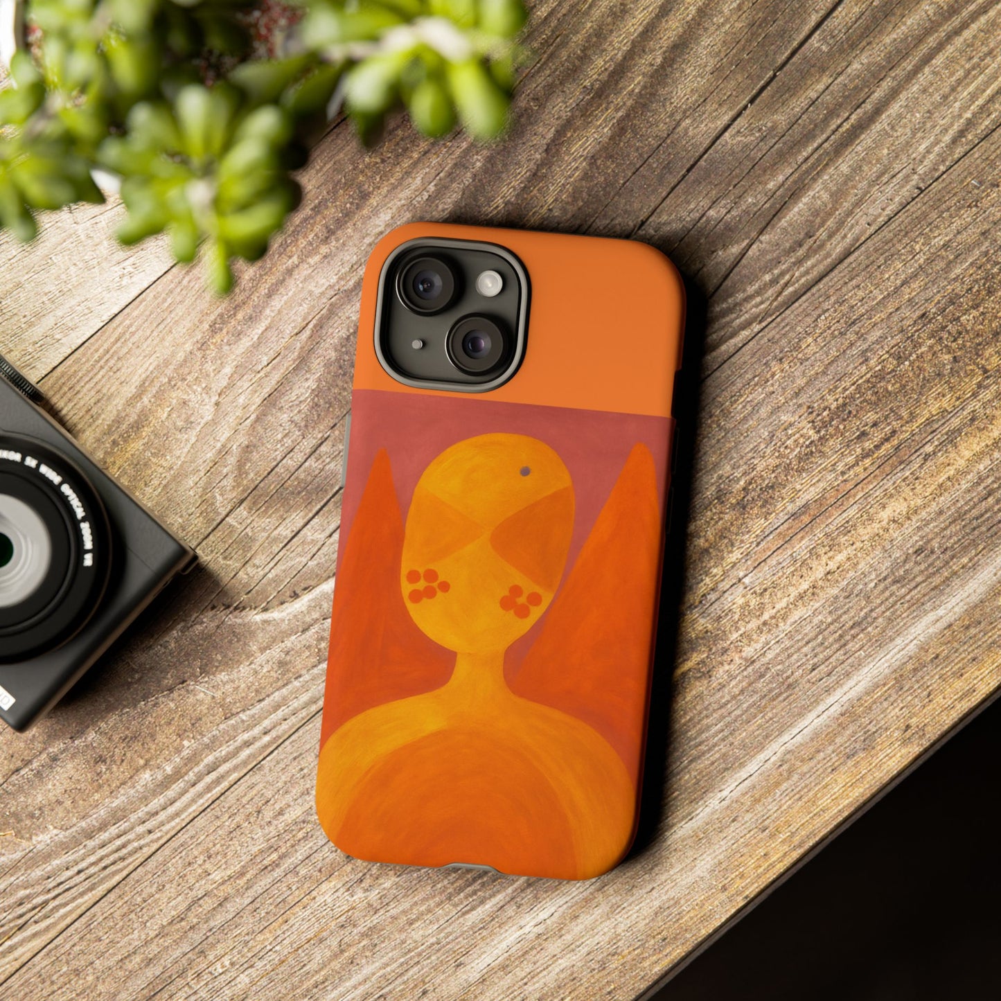 Orange Symbiote - Phone Case, Orange Abstract Design, Tough Cases for Protection, Gift for Art Lovers, Modern Decor, Unique Accessories