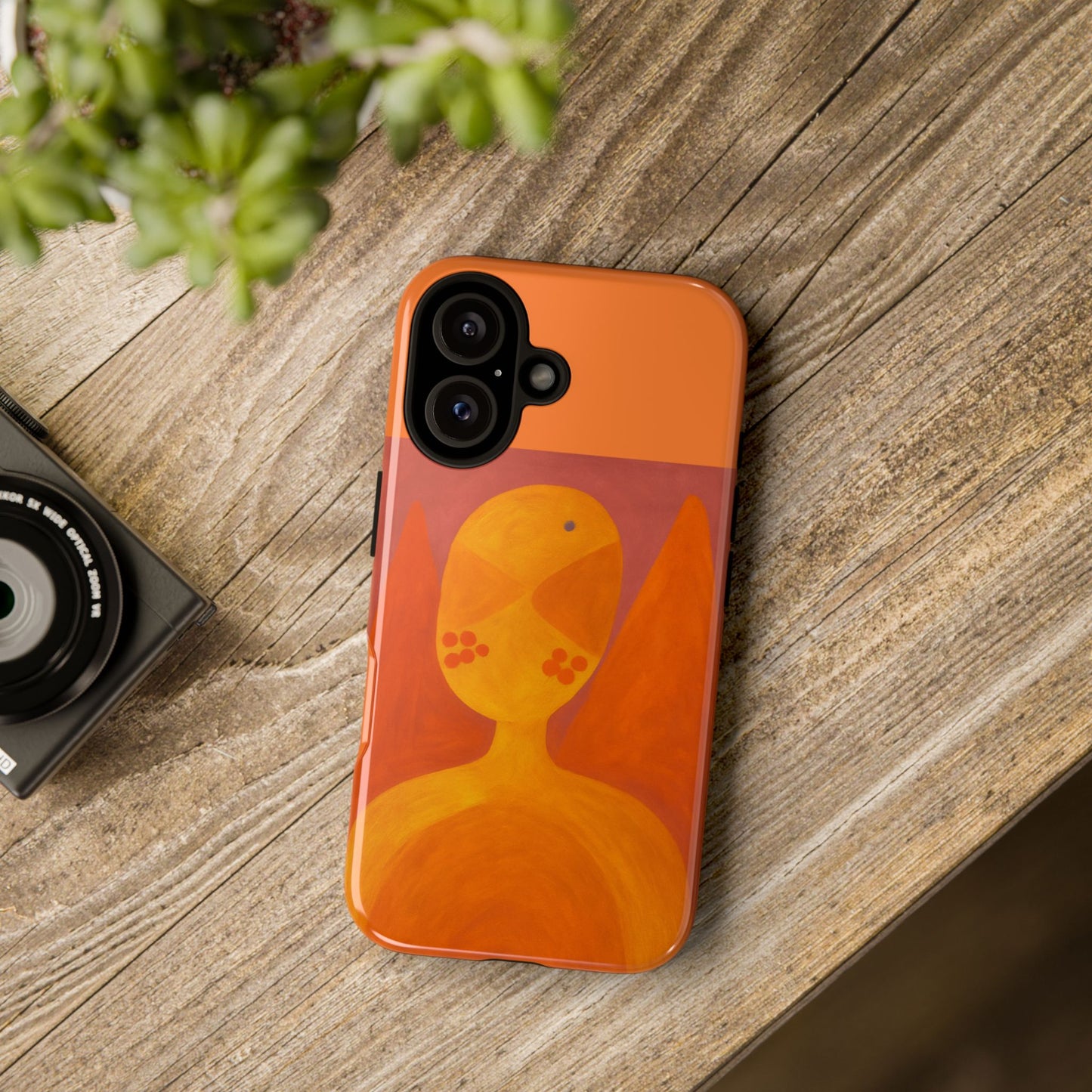 Orange Symbiote - Phone Case, Orange Abstract Design, Tough Cases for Protection, Gift for Art Lovers, Modern Decor, Unique Accessories