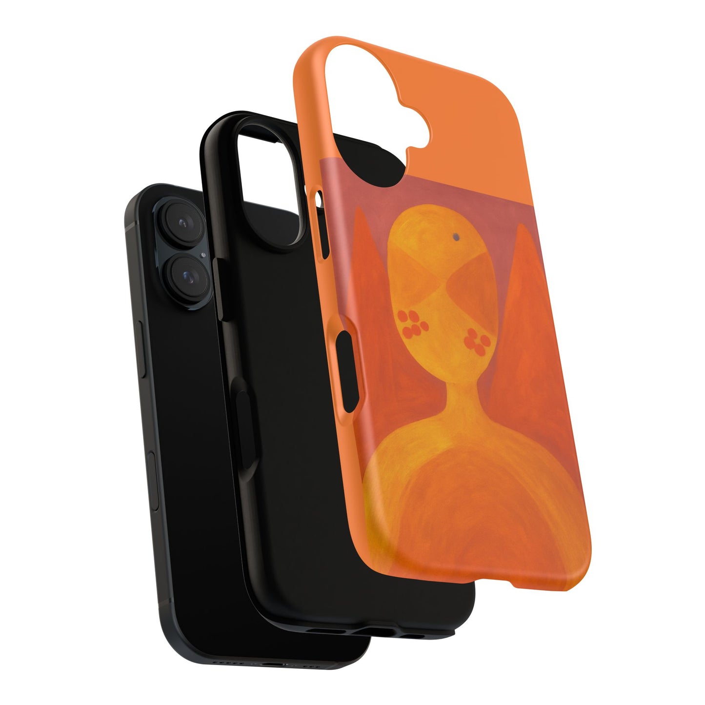 Orange Symbiote - Phone Case, Orange Abstract Design, Tough Cases for Protection, Gift for Art Lovers, Modern Decor, Unique Accessories