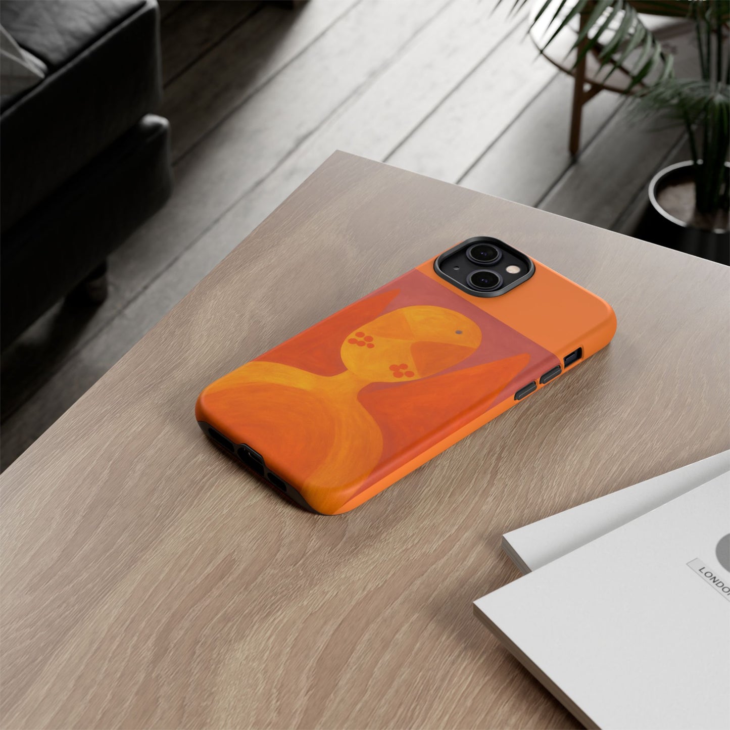 Orange Symbiote - Phone Case, Orange Abstract Design, Tough Cases for Protection, Gift for Art Lovers, Modern Decor, Unique Accessories