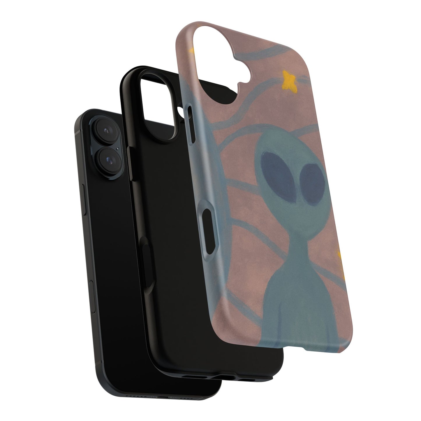 Alien-Themed Phone Case, Unique Designs for Sci-Fi Lovers, Gifts for Space Fans, Stylish Mobile Protector, Halloween Accessories, Space Art