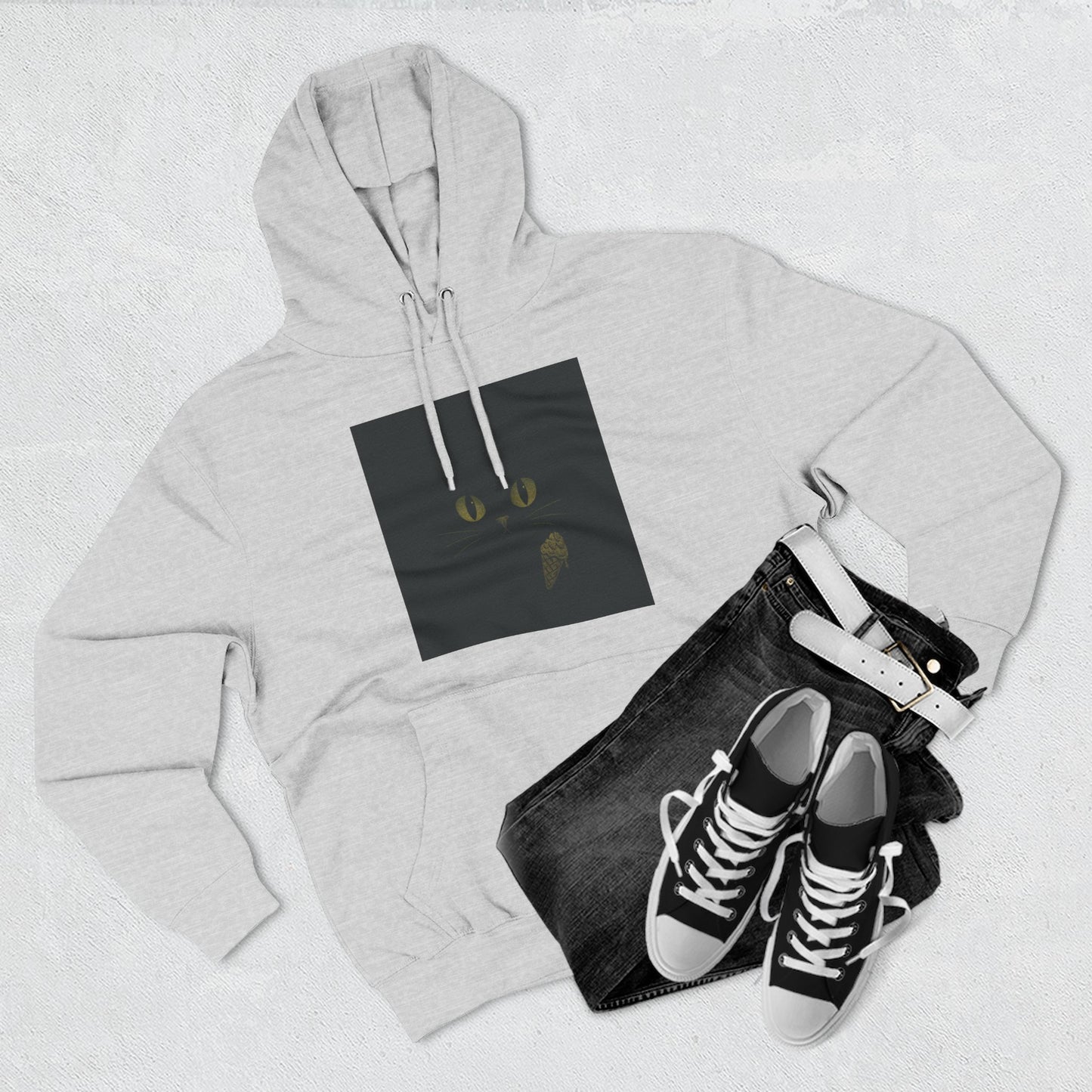 Three-Panel Fleece Hoodie