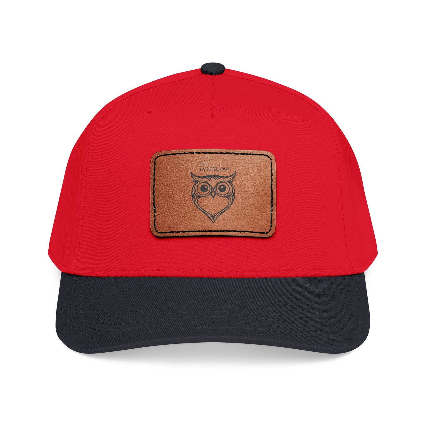 Owl Leather Patch Baseball Cap