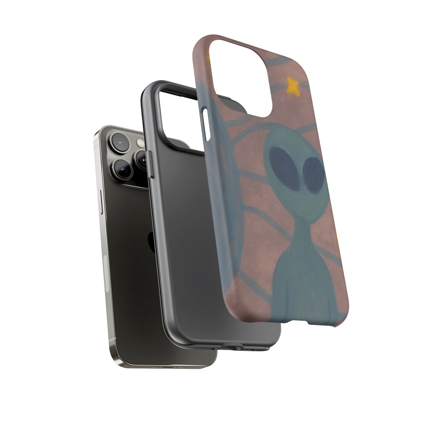 Alien-Themed Phone Case, Unique Designs for Sci-Fi Lovers, Gifts for Space Fans, Stylish Mobile Protector, Halloween Accessories, Space Art