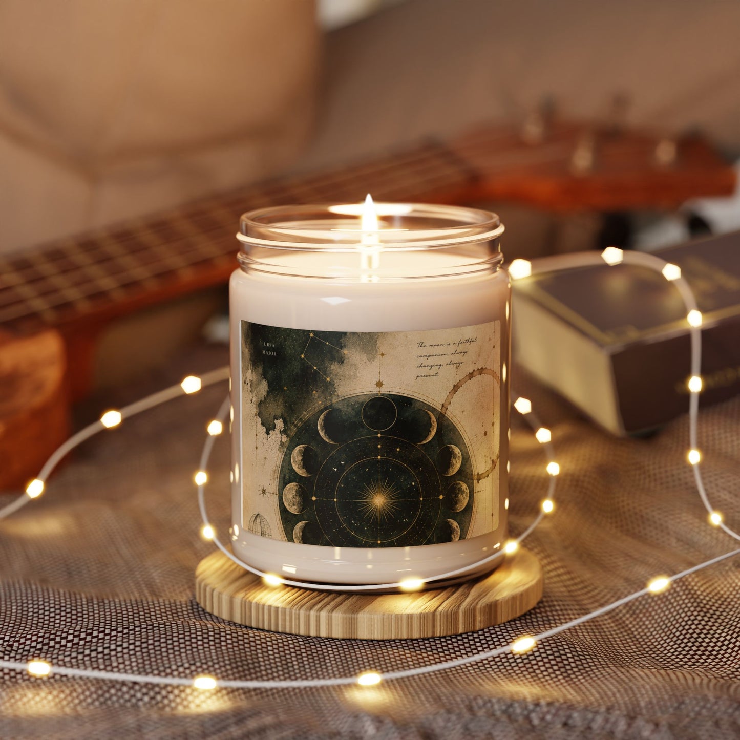 Mystic Moon Phase Soy Candle — 9oz Scented Jar