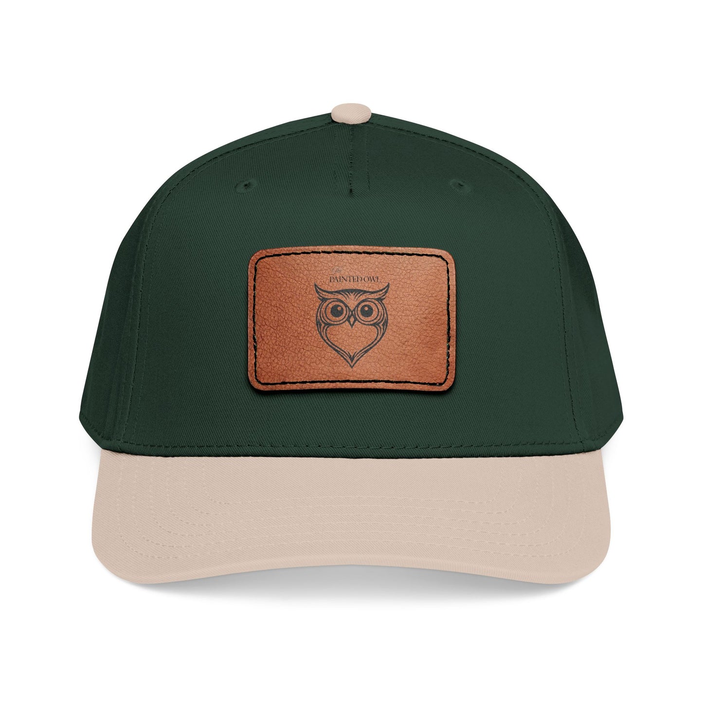 Owl Leather Patch Baseball Cap