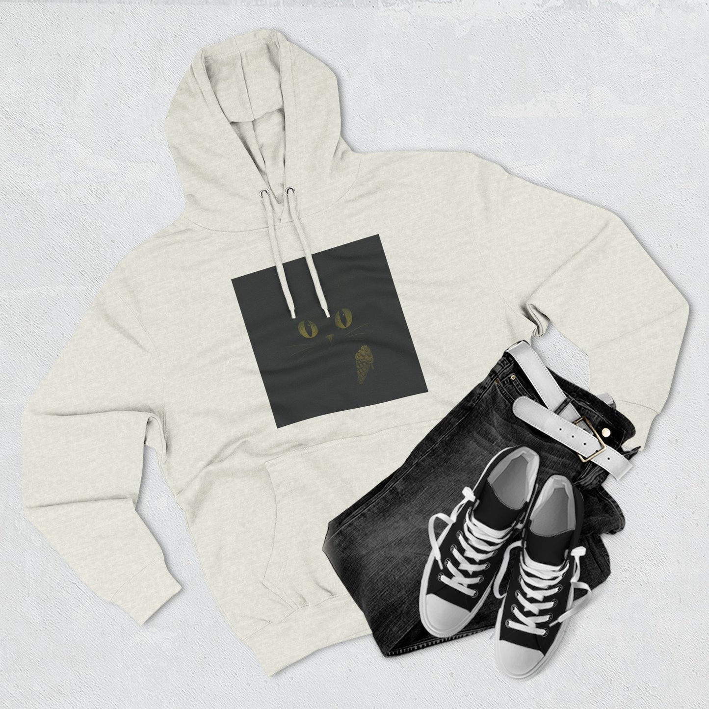 Three-Panel Fleece Hoodie