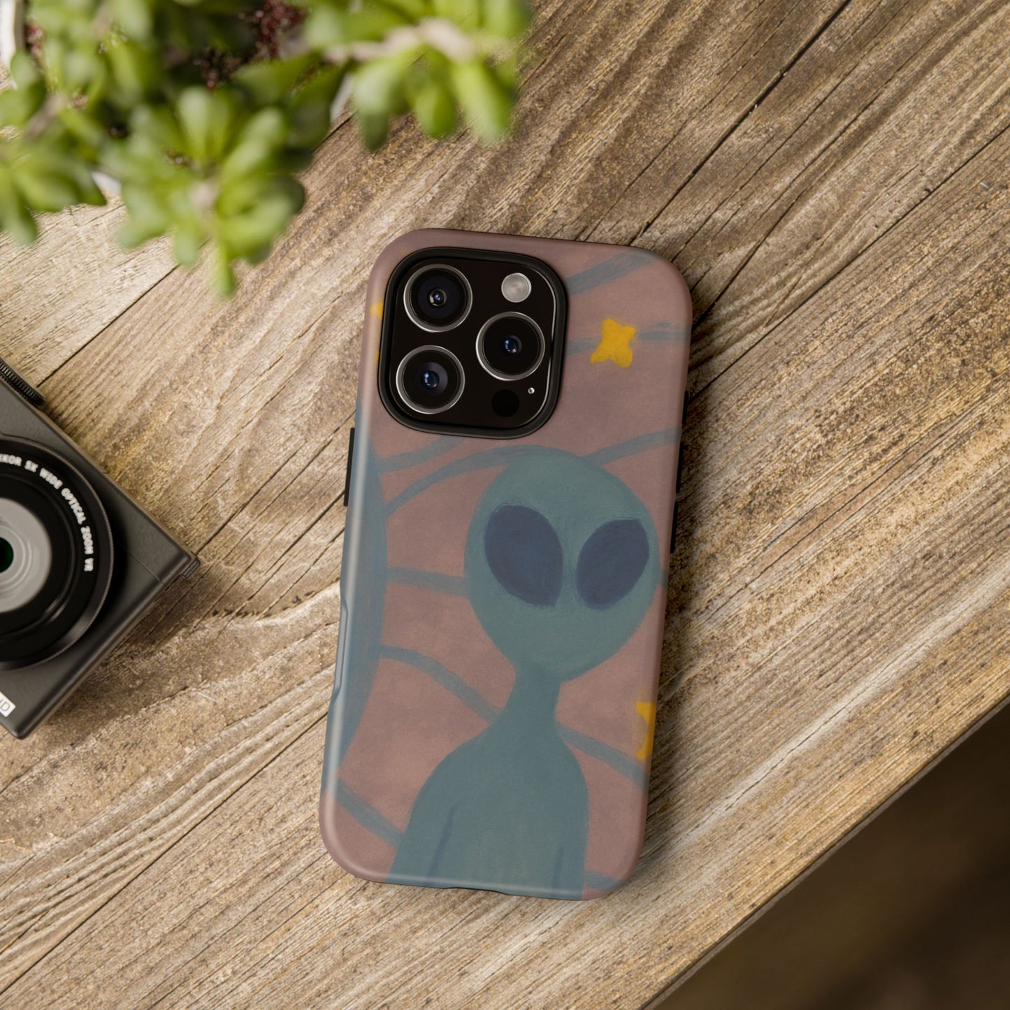 Alien-Themed Phone Case, Unique Designs for Sci-Fi Lovers, Gifts for Space Fans, Stylish Mobile Protector, Halloween Accessories, Space Art