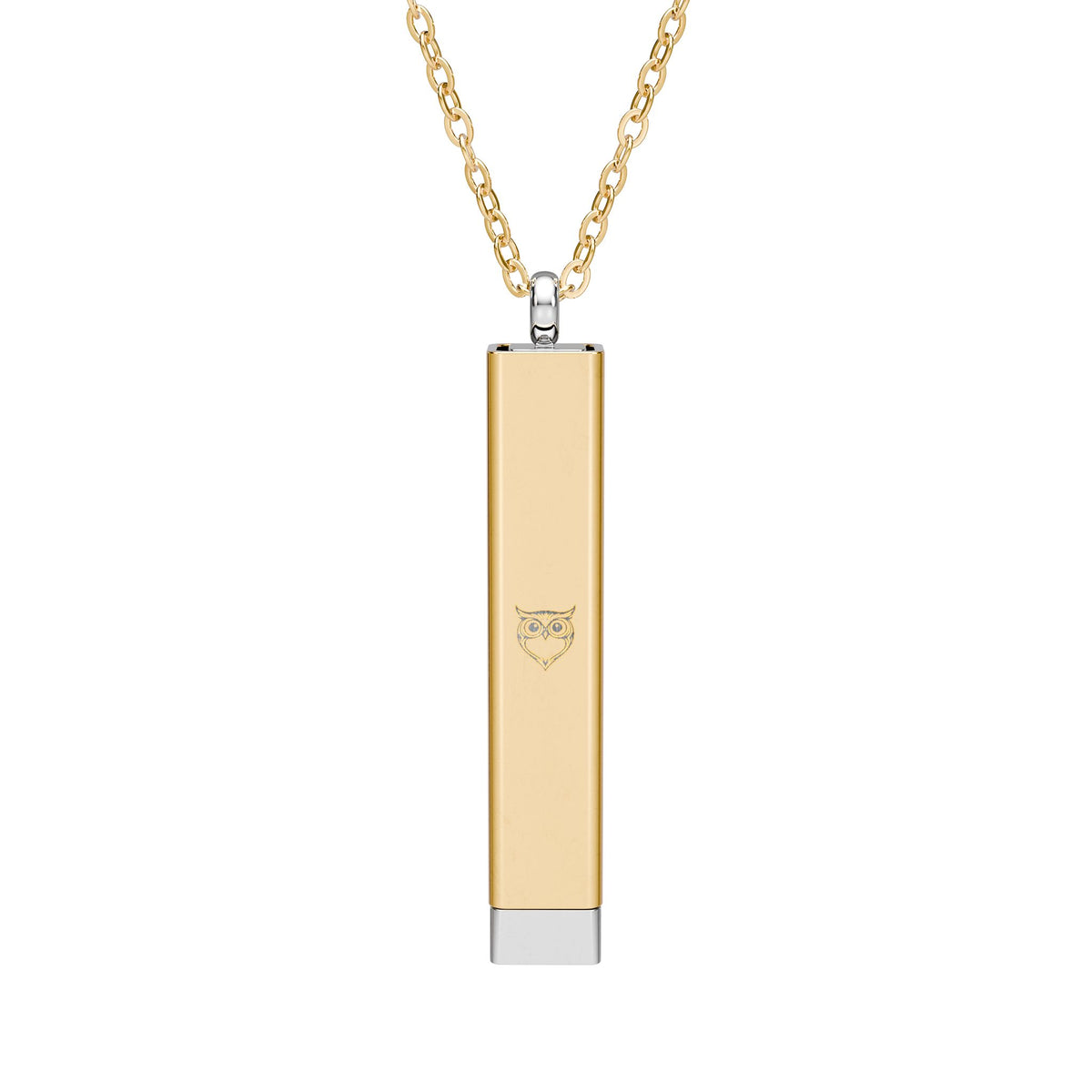 Hidden Message Sliding Blank Bar Necklace (Engraving)