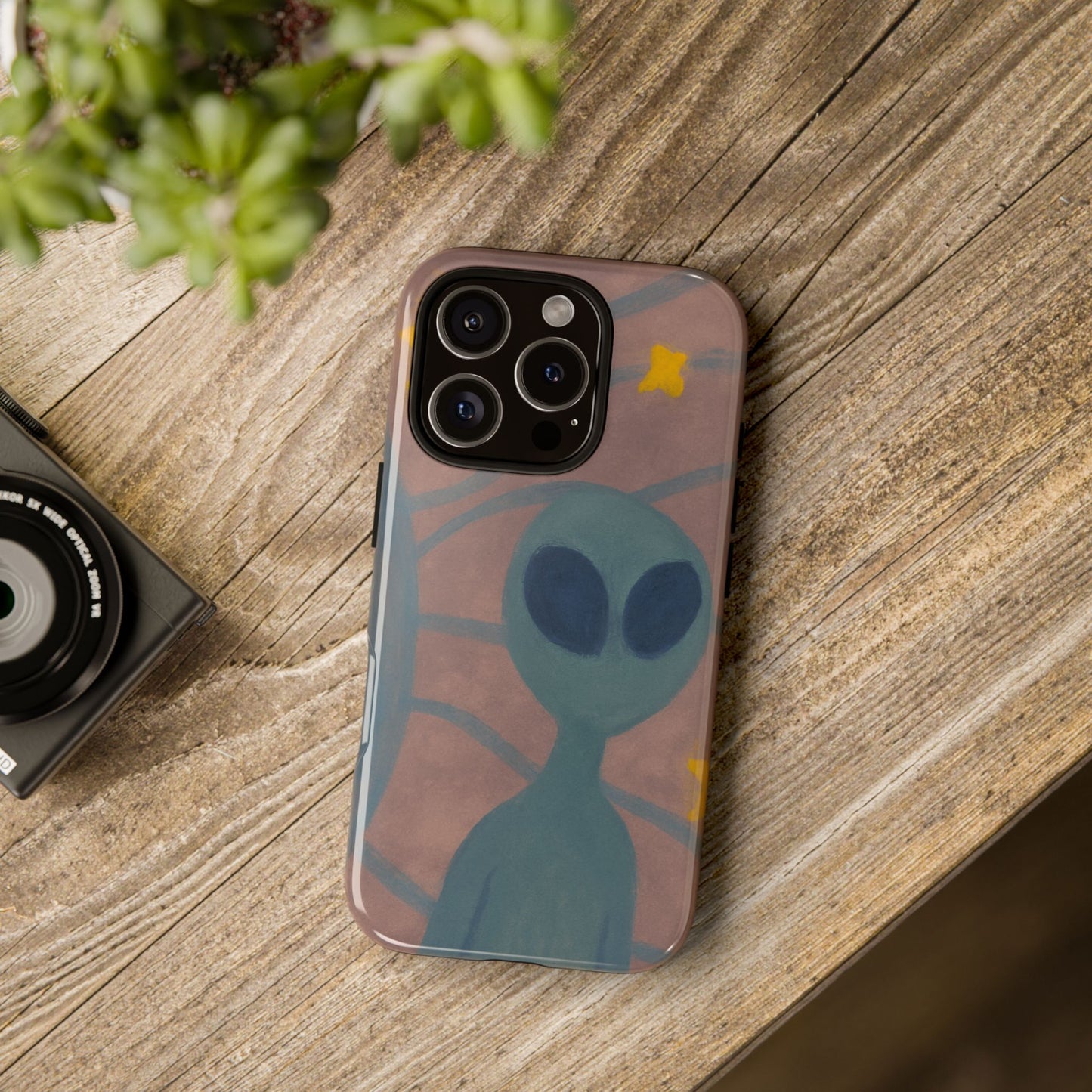 Alien-Themed Phone Case, Unique Designs for Sci-Fi Lovers, Gifts for Space Fans, Stylish Mobile Protector, Halloween Accessories, Space Art