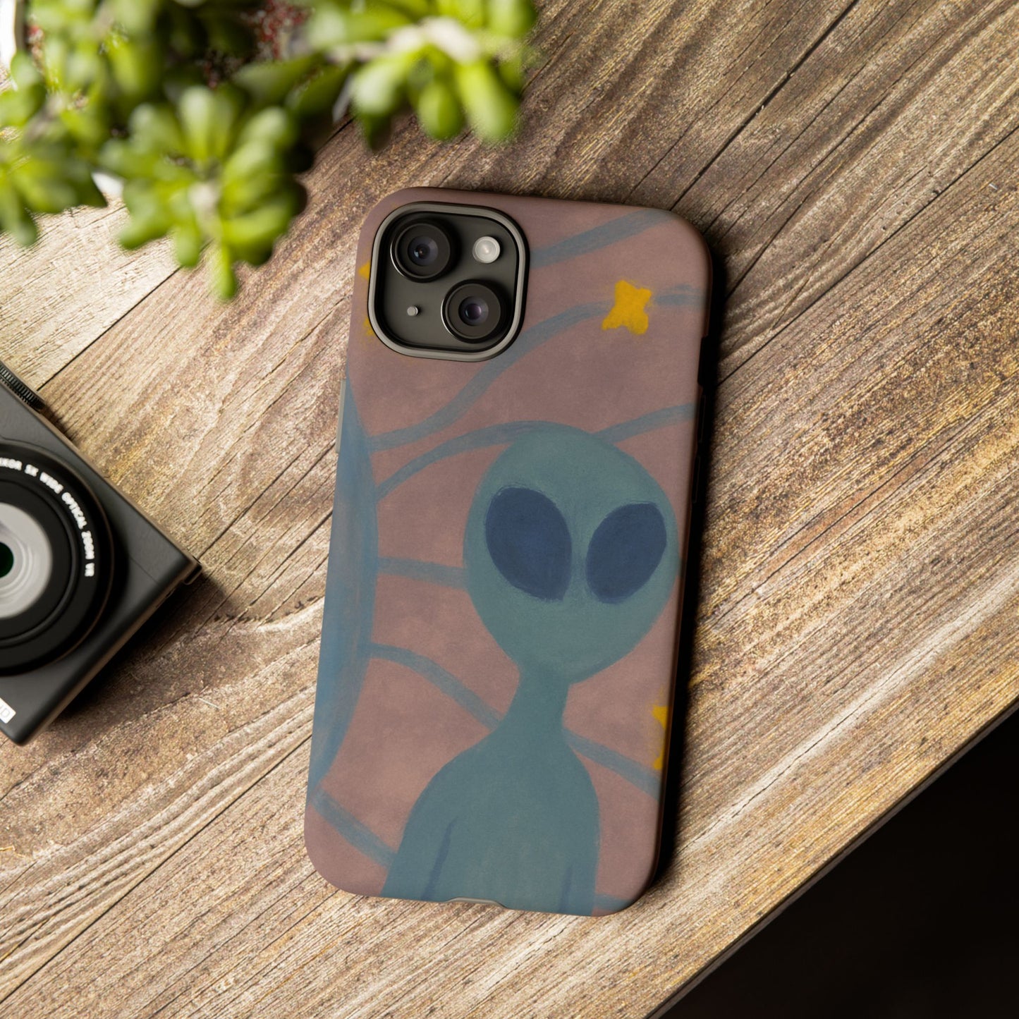 Alien-Themed Phone Case, Unique Designs for Sci-Fi Lovers, Gifts for Space Fans, Stylish Mobile Protector, Halloween Accessories, Space Art