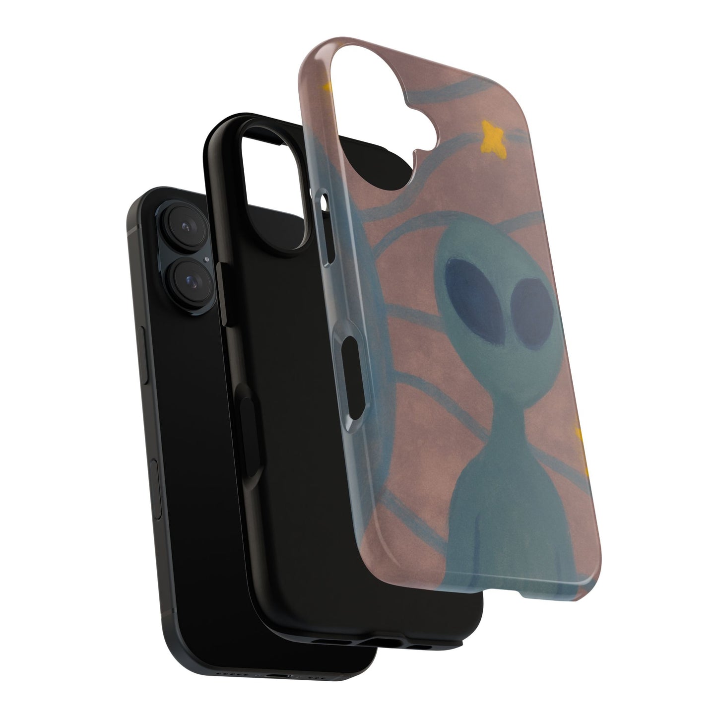 Alien-Themed Phone Case, Unique Designs for Sci-Fi Lovers, Gifts for Space Fans, Stylish Mobile Protector, Halloween Accessories, Space Art