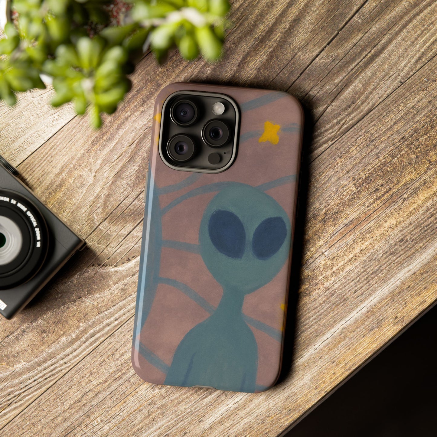 Alien-Themed Phone Case, Unique Designs for Sci-Fi Lovers, Gifts for Space Fans, Stylish Mobile Protector, Halloween Accessories, Space Art