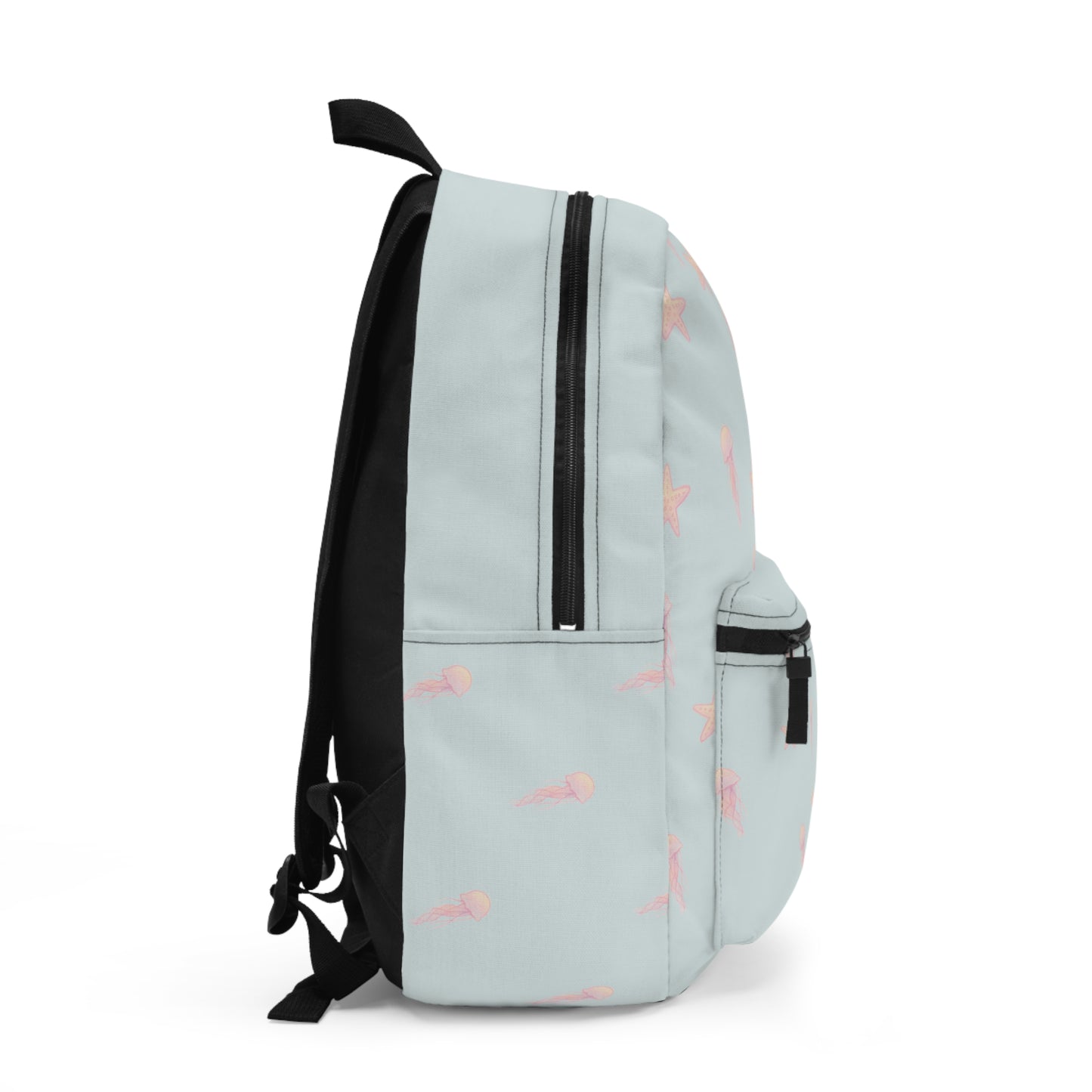 Cute Pastel Backpack with Ice Cream and Stars Pattern, Ideal for School, Travel, Gifts, Summer Adventure, Trendy Accessories