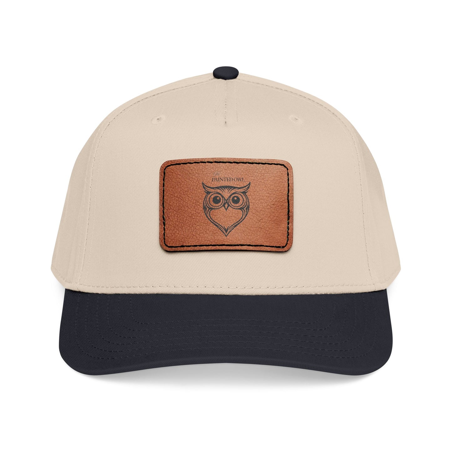 Owl Leather Patch Baseball Cap