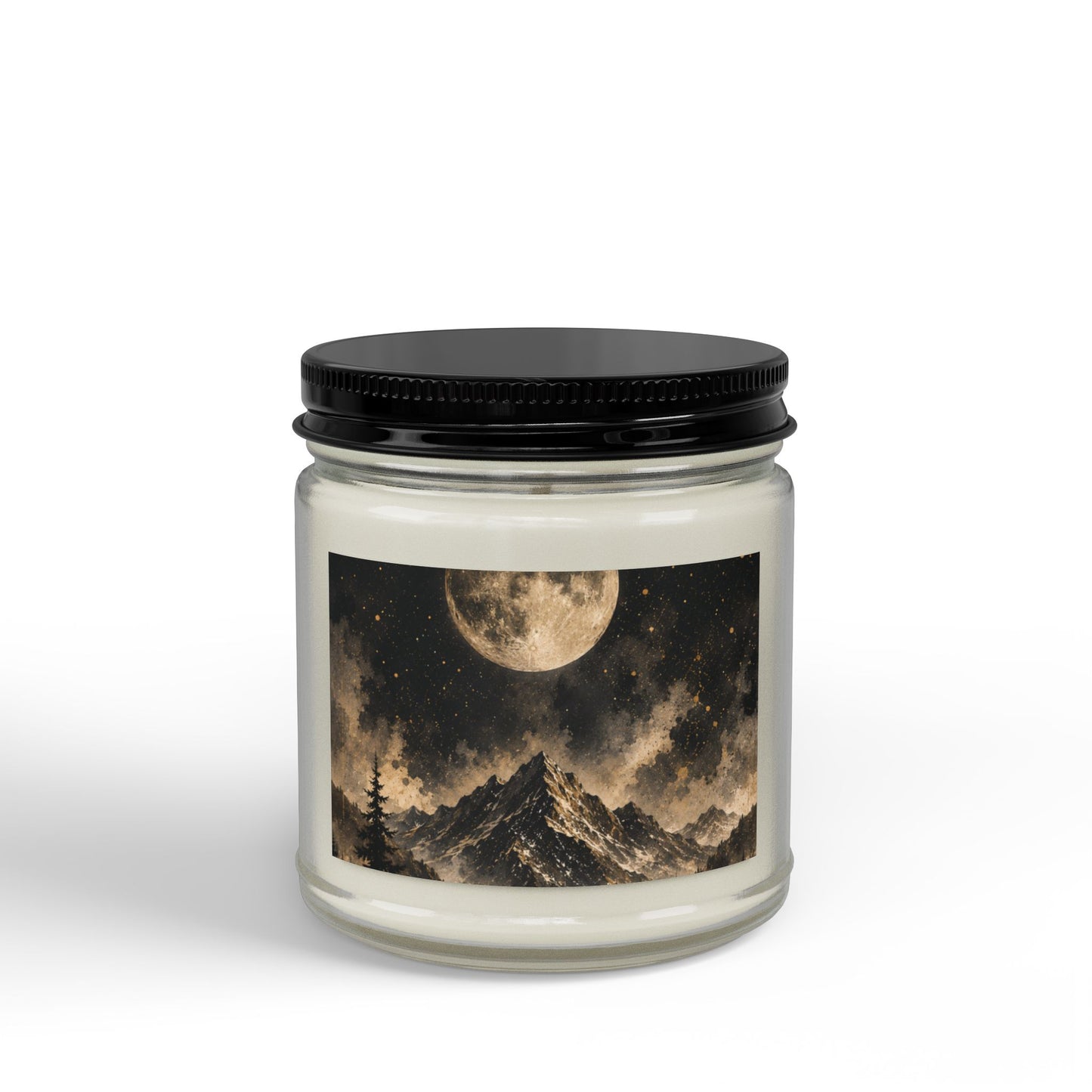 Moonlit Forest Soy Candle — Scented Amber Jar (4oz & 9oz)
