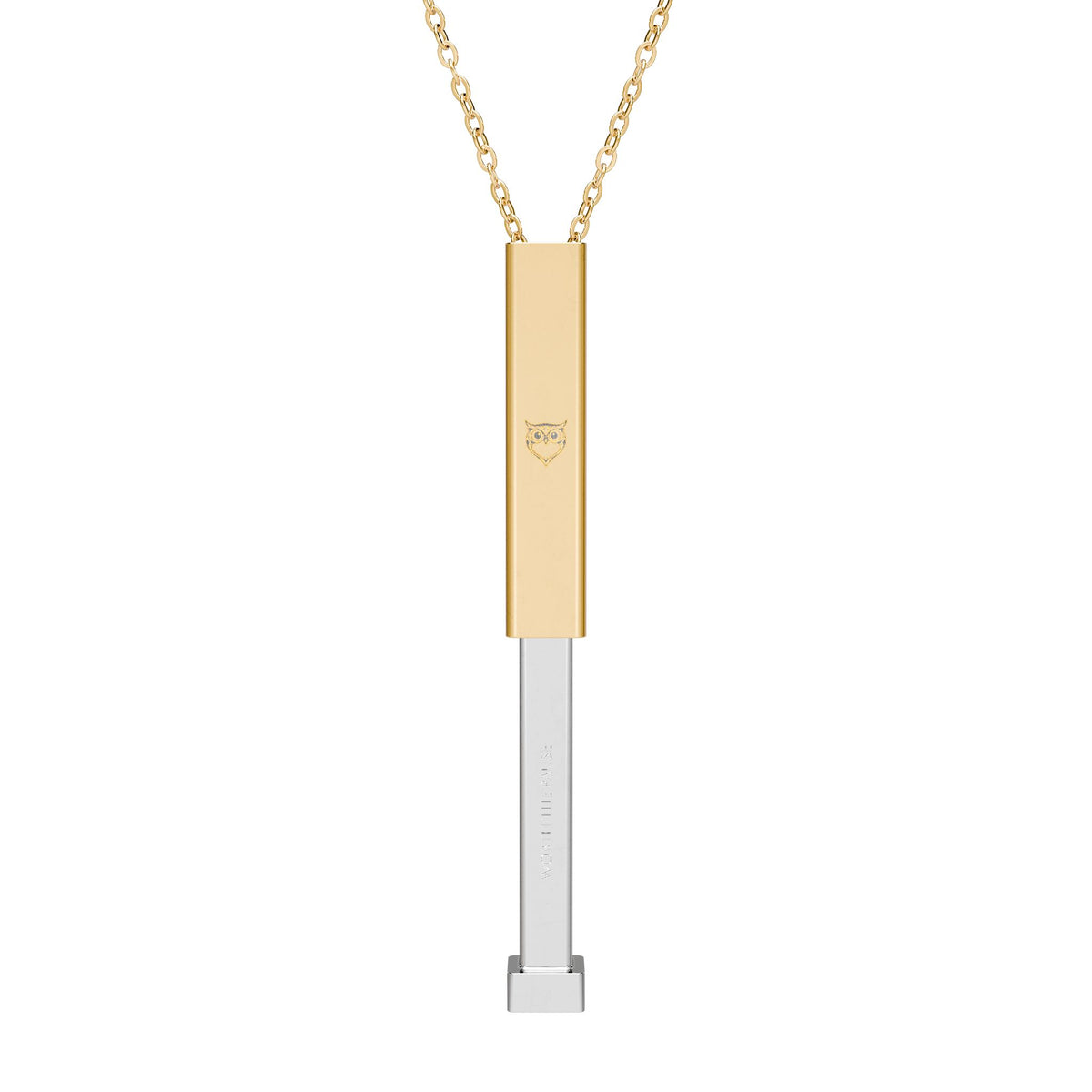 Hidden Message Sliding Blank Bar Necklace (Engraving)