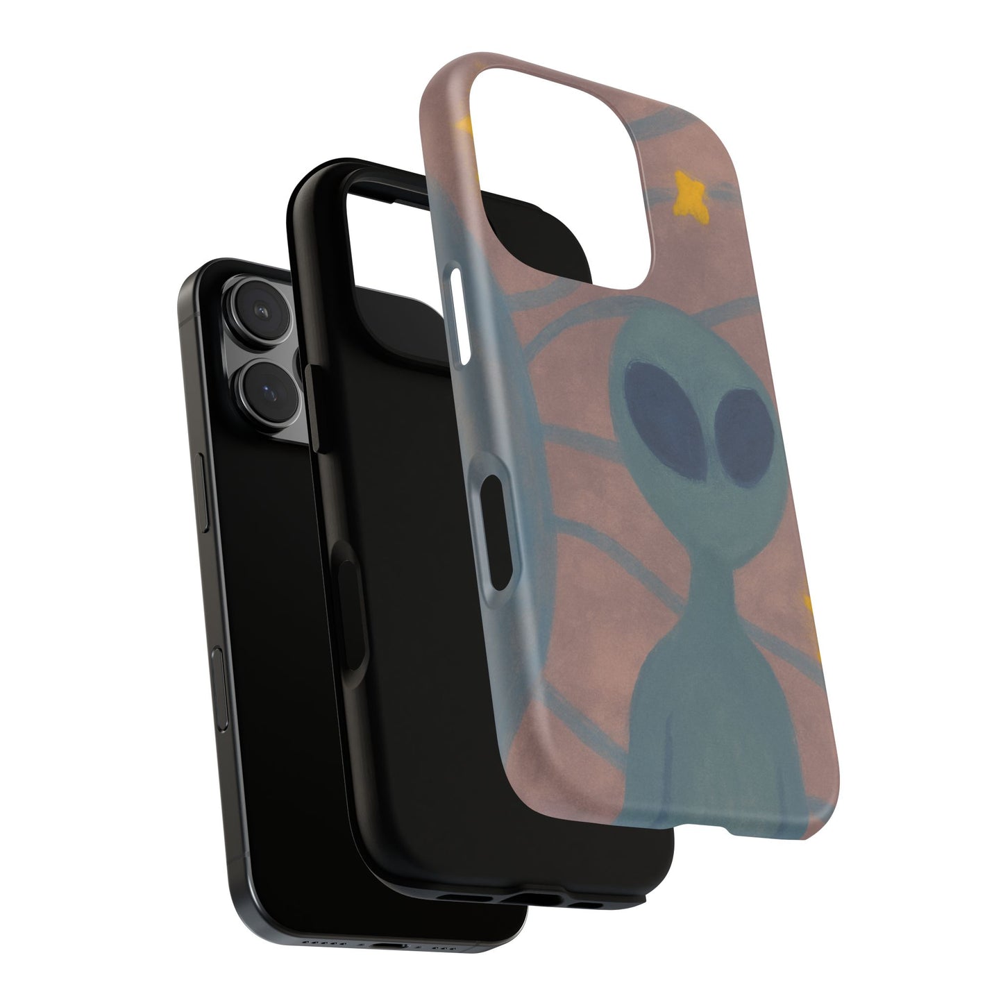 Alien-Themed Phone Case, Unique Designs for Sci-Fi Lovers, Gifts for Space Fans, Stylish Mobile Protector, Halloween Accessories, Space Art