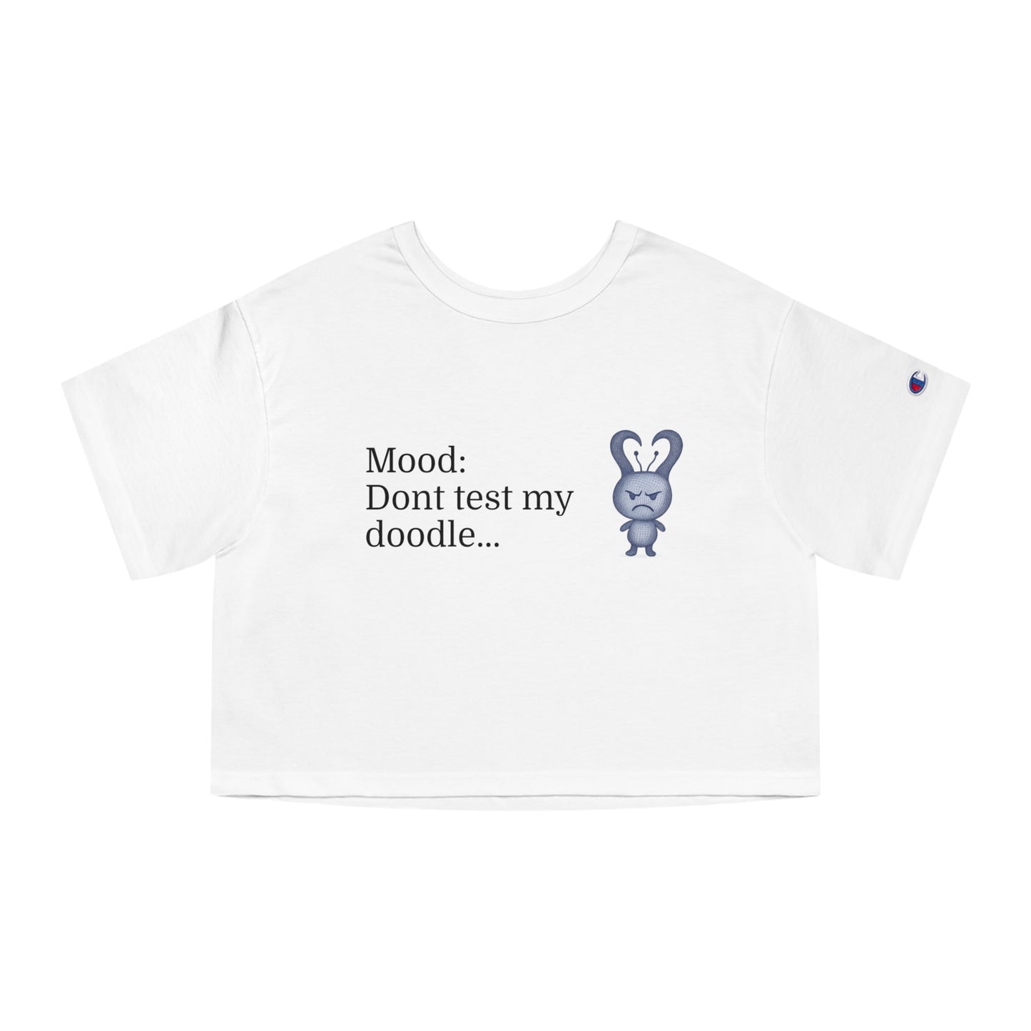 Mood Doodle Cropped T-Shirt, Cute Graphic Tee, Trendy Women's Top, Casual Wear, Gift for Her, Summer Fashion