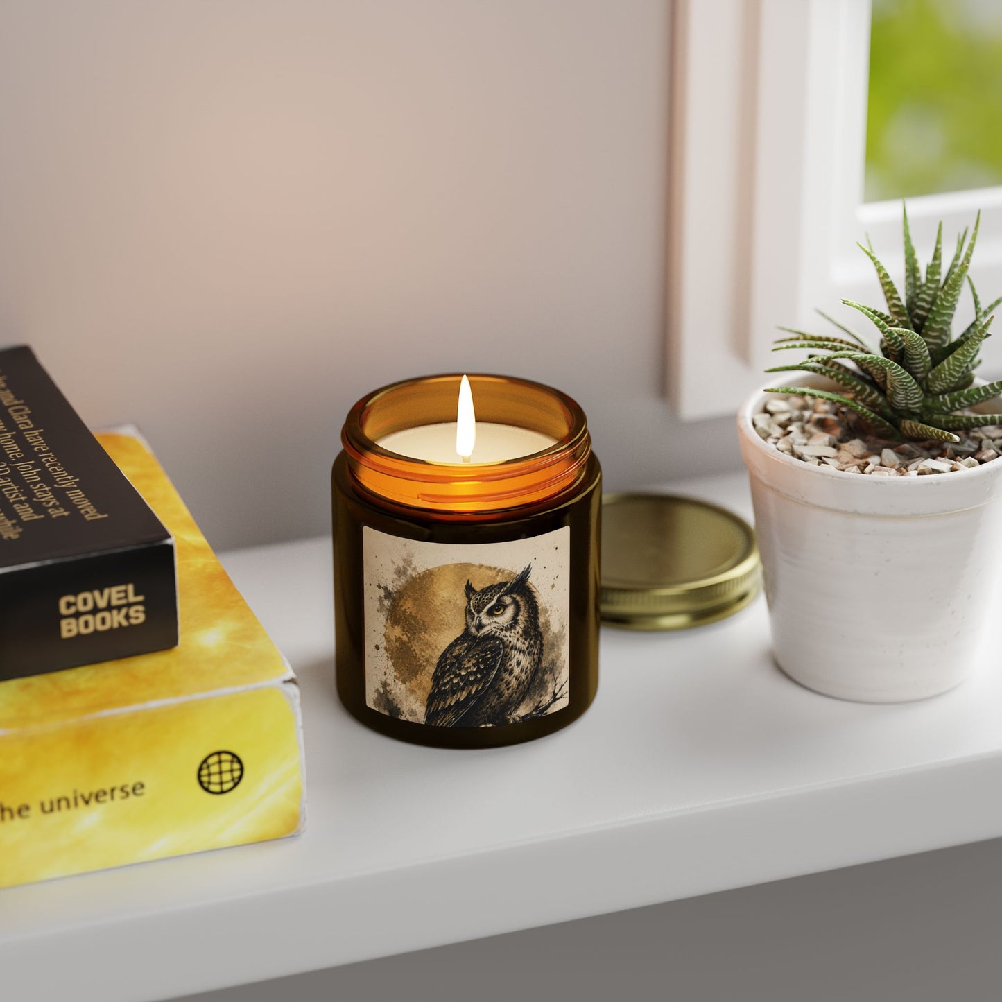 Owl Moon Coconut Apricot Scented Candle — 4oz/9oz Jar