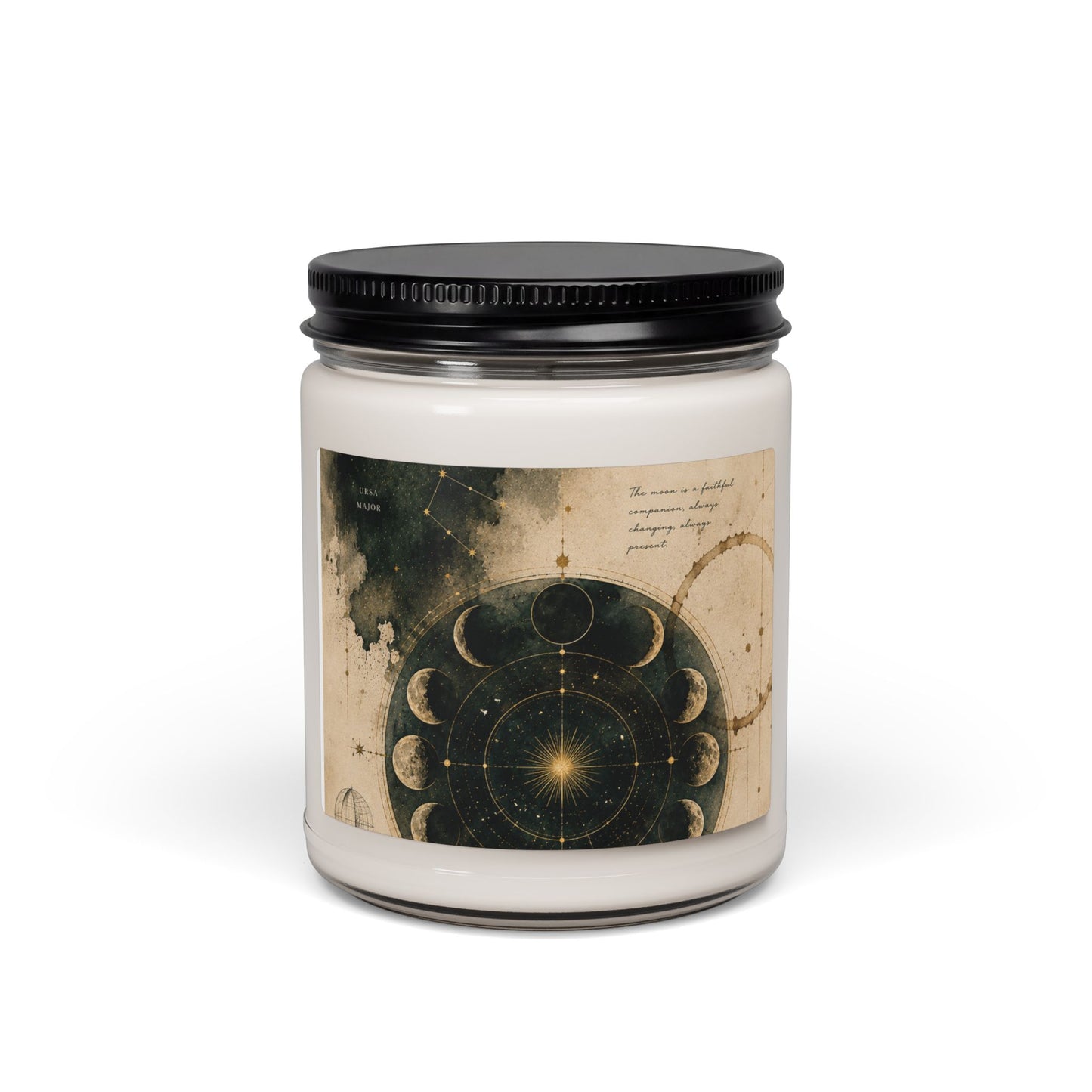 Mystic Moon Phase Soy Candle — 9oz Scented Jar