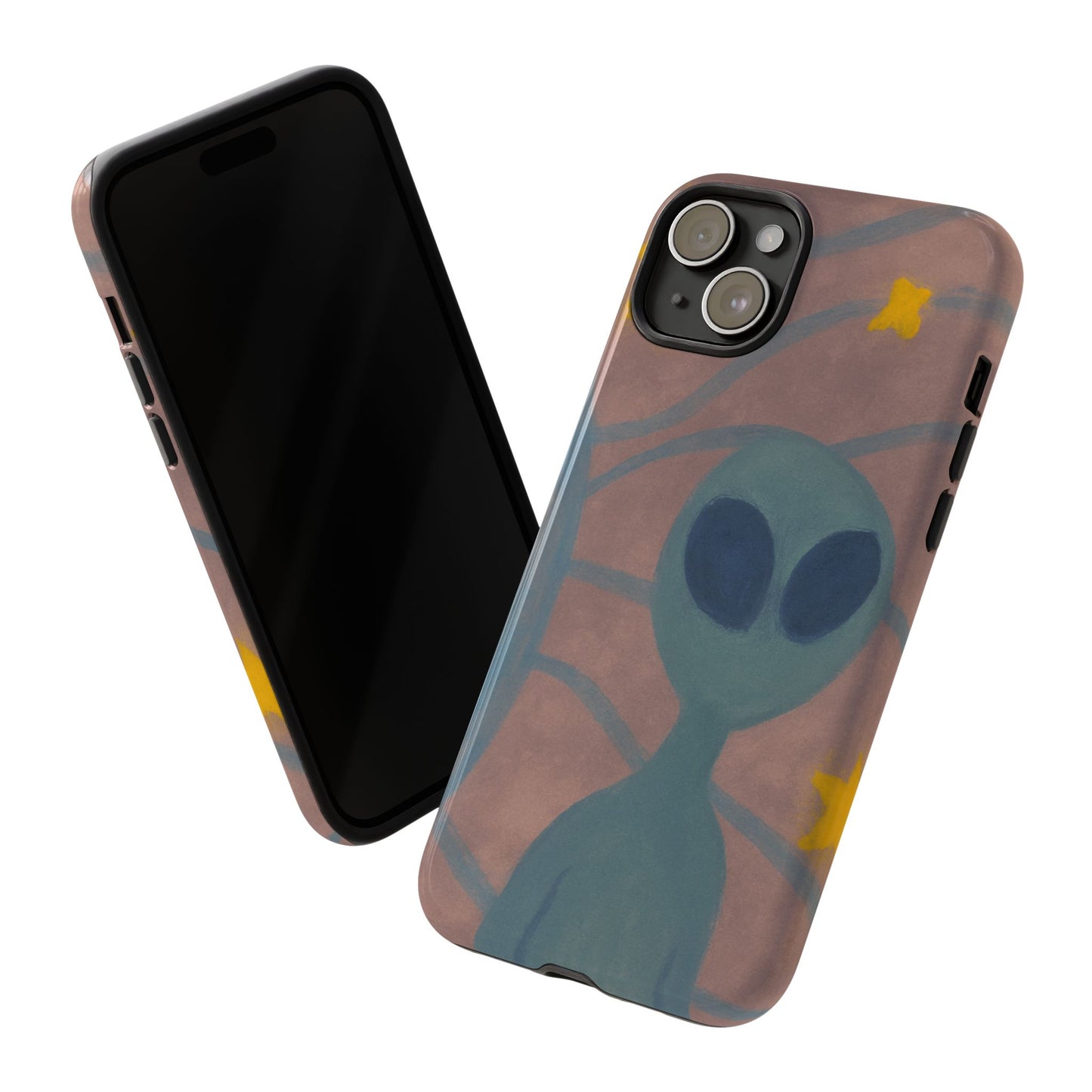 Alien-Themed Phone Case, Unique Designs for Sci-Fi Lovers, Gifts for Space Fans, Stylish Mobile Protector, Halloween Accessories, Space Art