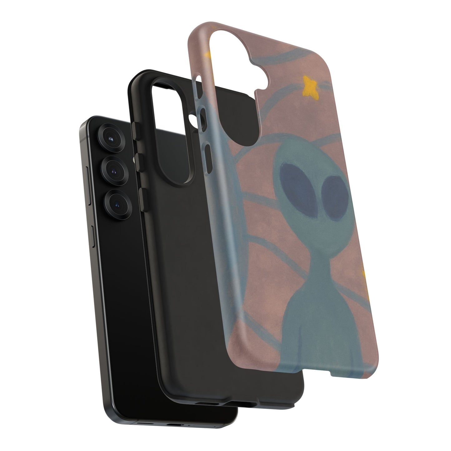 Alien-Themed Phone Case, Unique Designs for Sci-Fi Lovers, Gifts for Space Fans, Stylish Mobile Protector, Halloween Accessories, Space Art