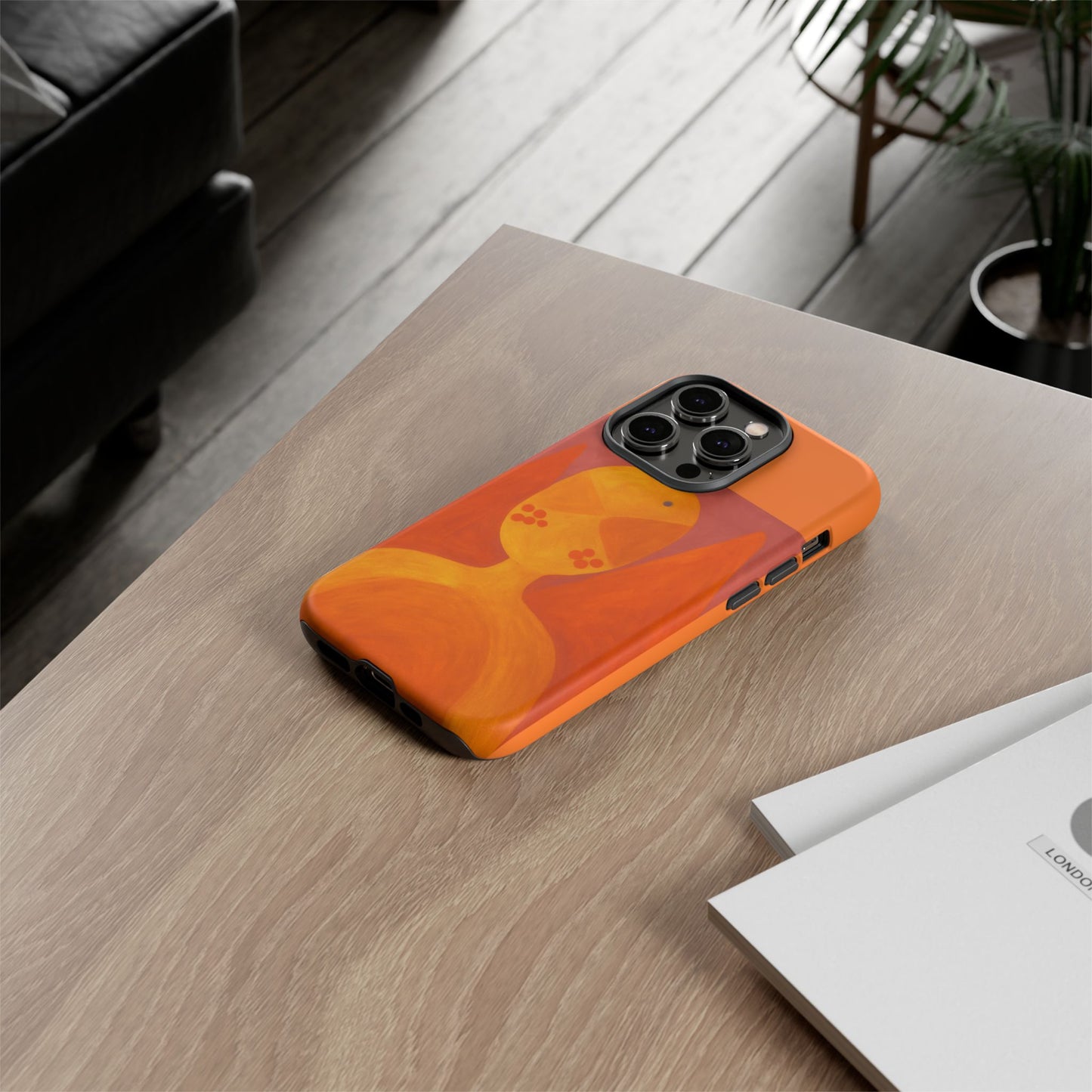 Orange Symbiote -  Phone Case, Orange Abstract Design, Tough Cases for Protection, Gift for Art Lovers, Modern Decor, Unique Accessories