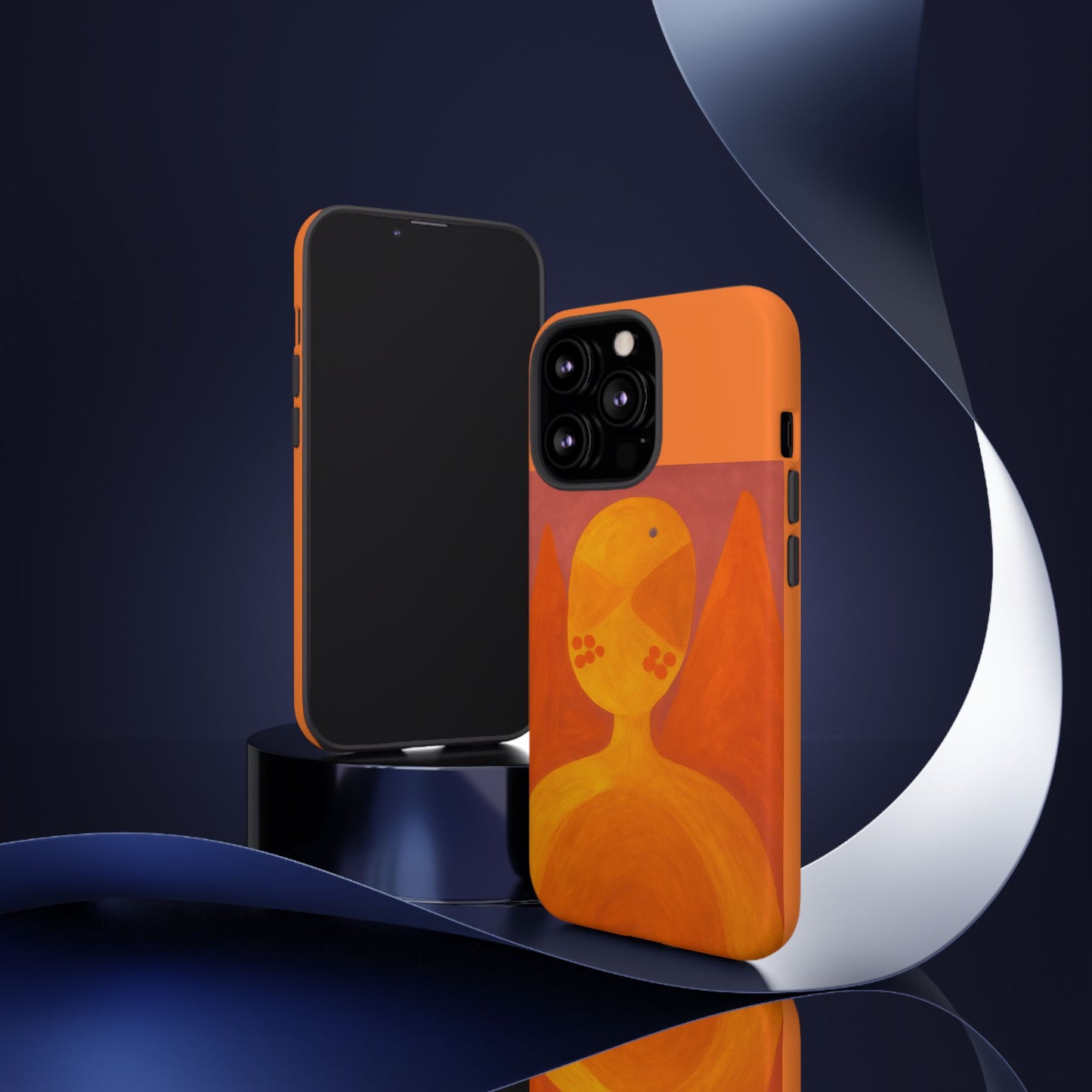 Orange Symbiote -  Phone Case, Orange Abstract Design, Tough Cases for Protection, Gift for Art Lovers, Modern Decor, Unique Accessories