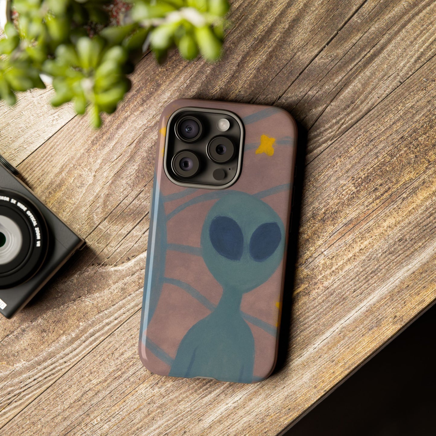 Alien-Themed Phone Case, Unique Designs for Sci-Fi Lovers, Gifts for Space Fans, Stylish Mobile Protector, Halloween Accessories, Space Art