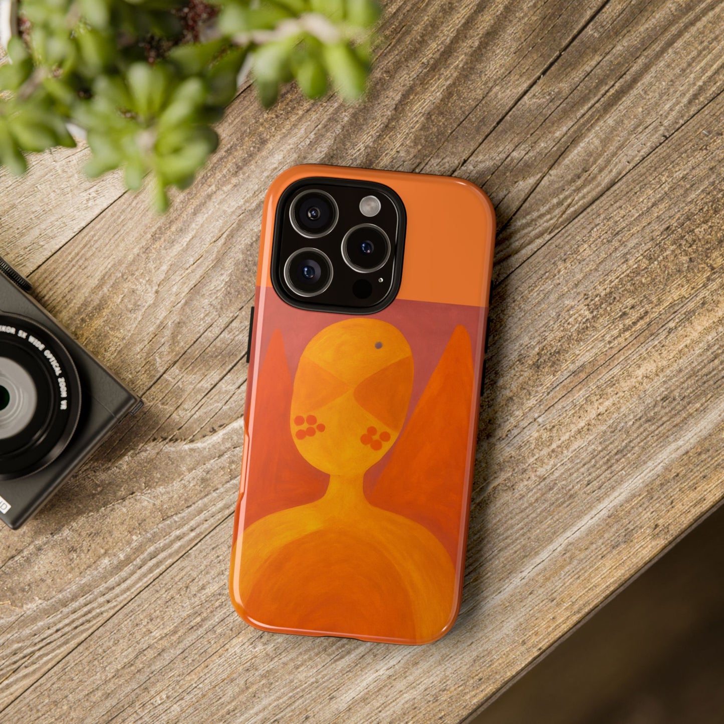 Orange Symbiote -  Phone Case, Orange Abstract Design, Tough Cases for Protection, Gift for Art Lovers, Modern Decor, Unique Accessories