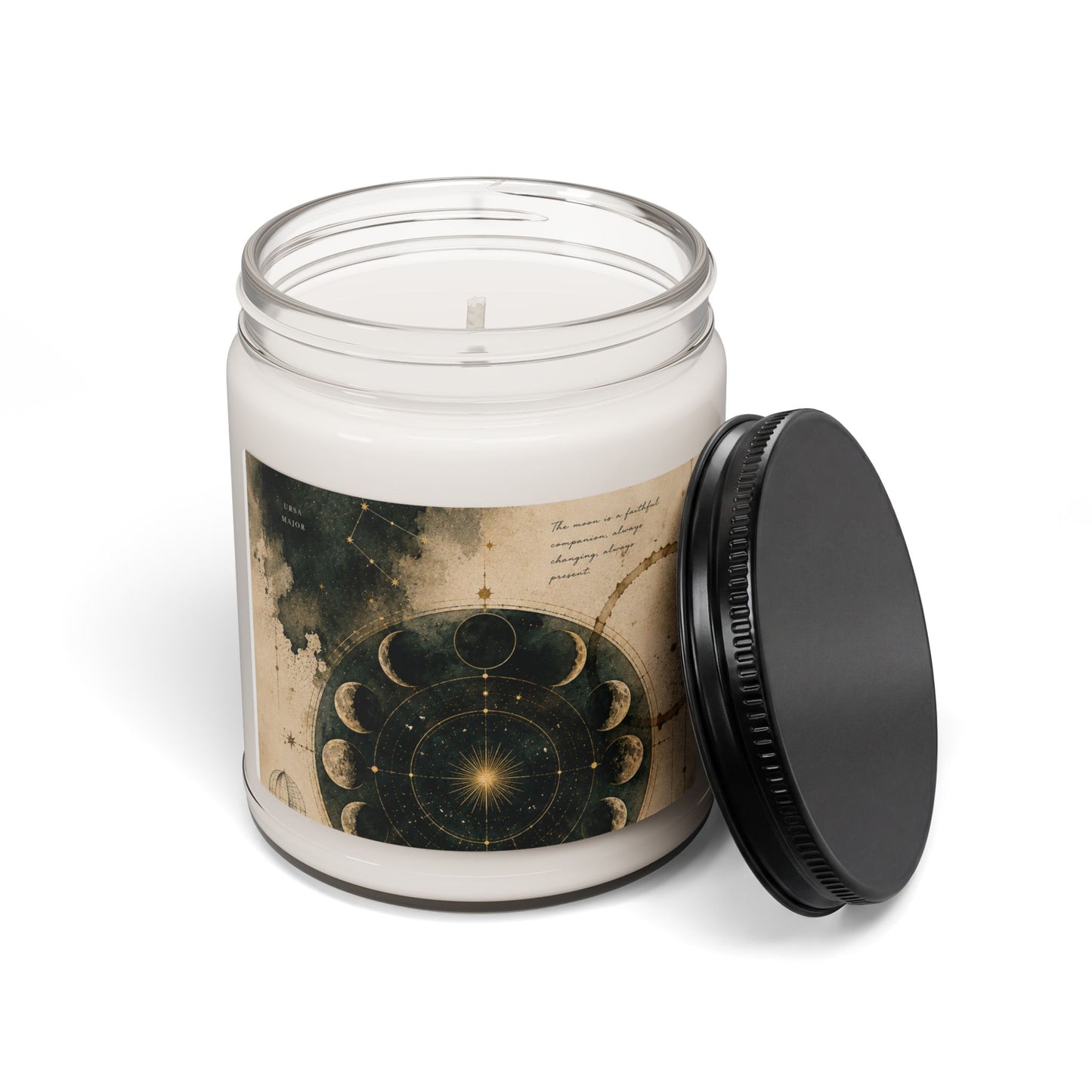 Mystic Moon Phase Soy Candle — 9oz Scented Jar