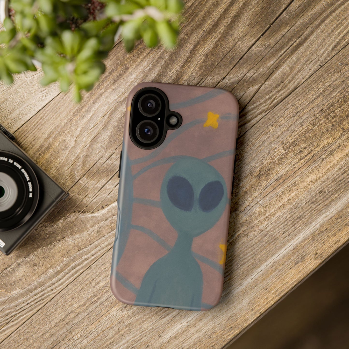 Alien-Themed Phone Case, Unique Designs for Sci-Fi Lovers, Gifts for Space Fans, Stylish Mobile Protector, Halloween Accessories, Space Art