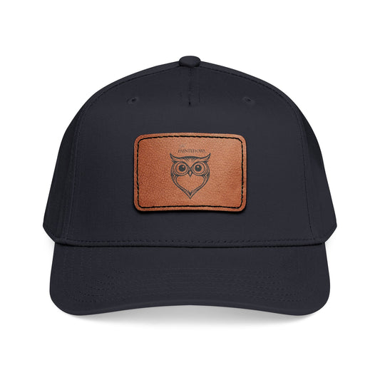 Owl Leather Patch Baseball Cap