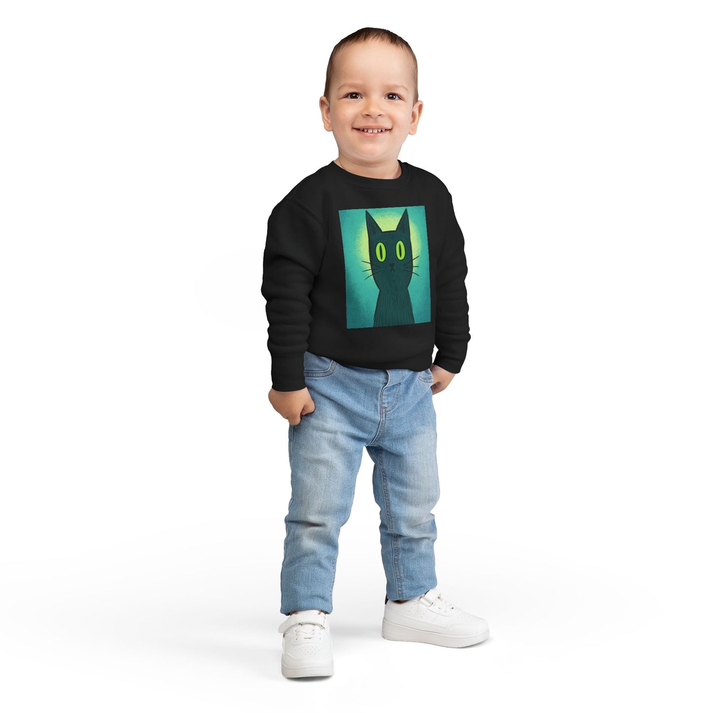 Kids' Cat Graphic Sweatshirt - Adorable Toddler Apparel