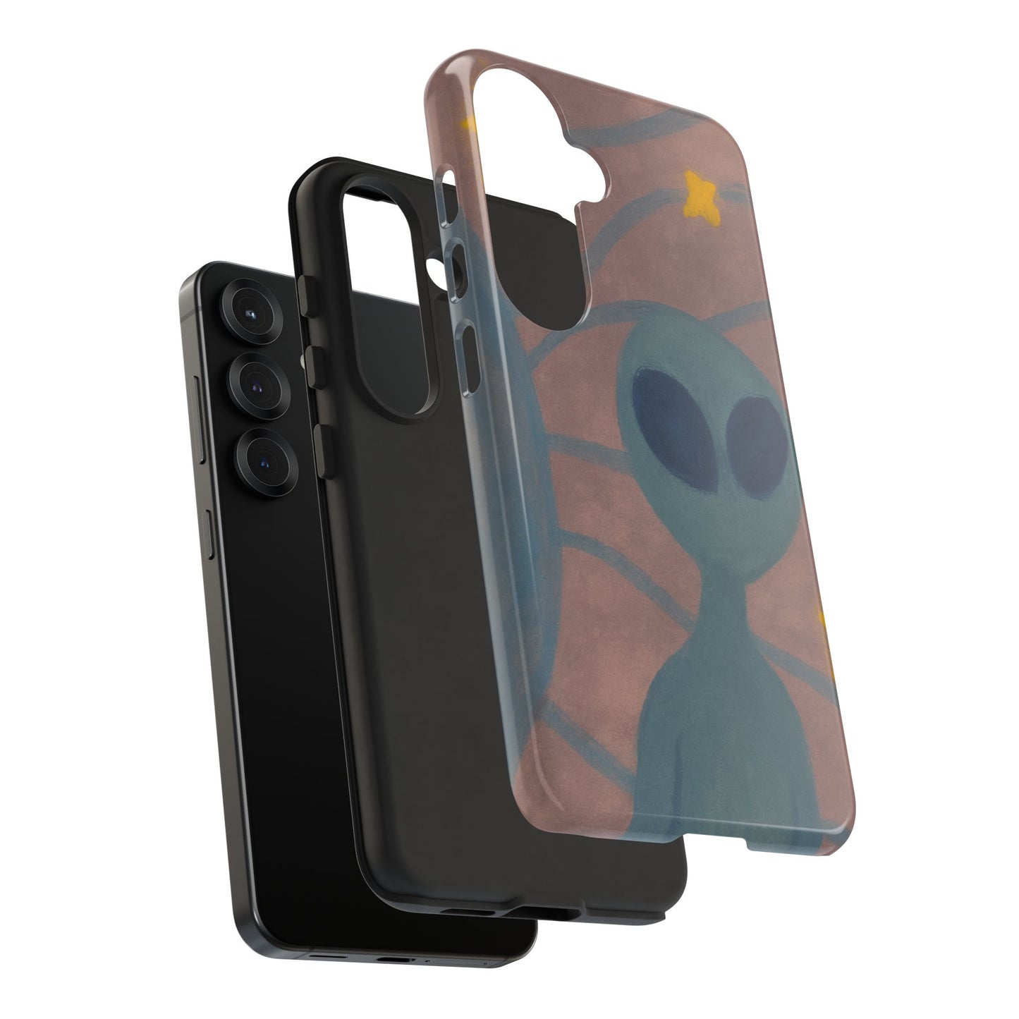 Alien-Themed Phone Case, Unique Designs for Sci-Fi Lovers, Gifts for Space Fans, Stylish Mobile Protector, Halloween Accessories, Space Art