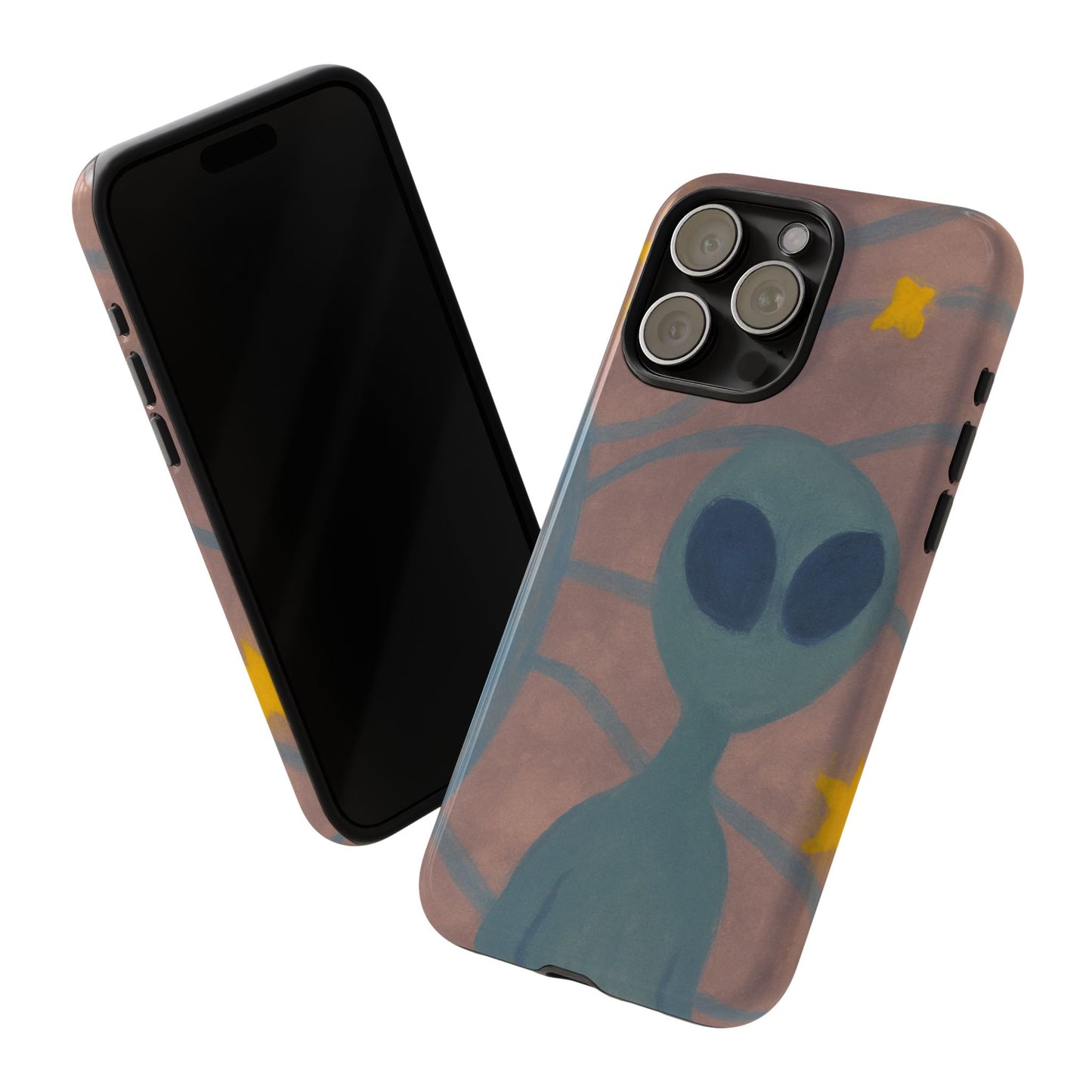 Alien-Themed Phone Case, Unique Designs for Sci-Fi Lovers, Gifts for Space Fans, Stylish Mobile Protector, Halloween Accessories, Space Art