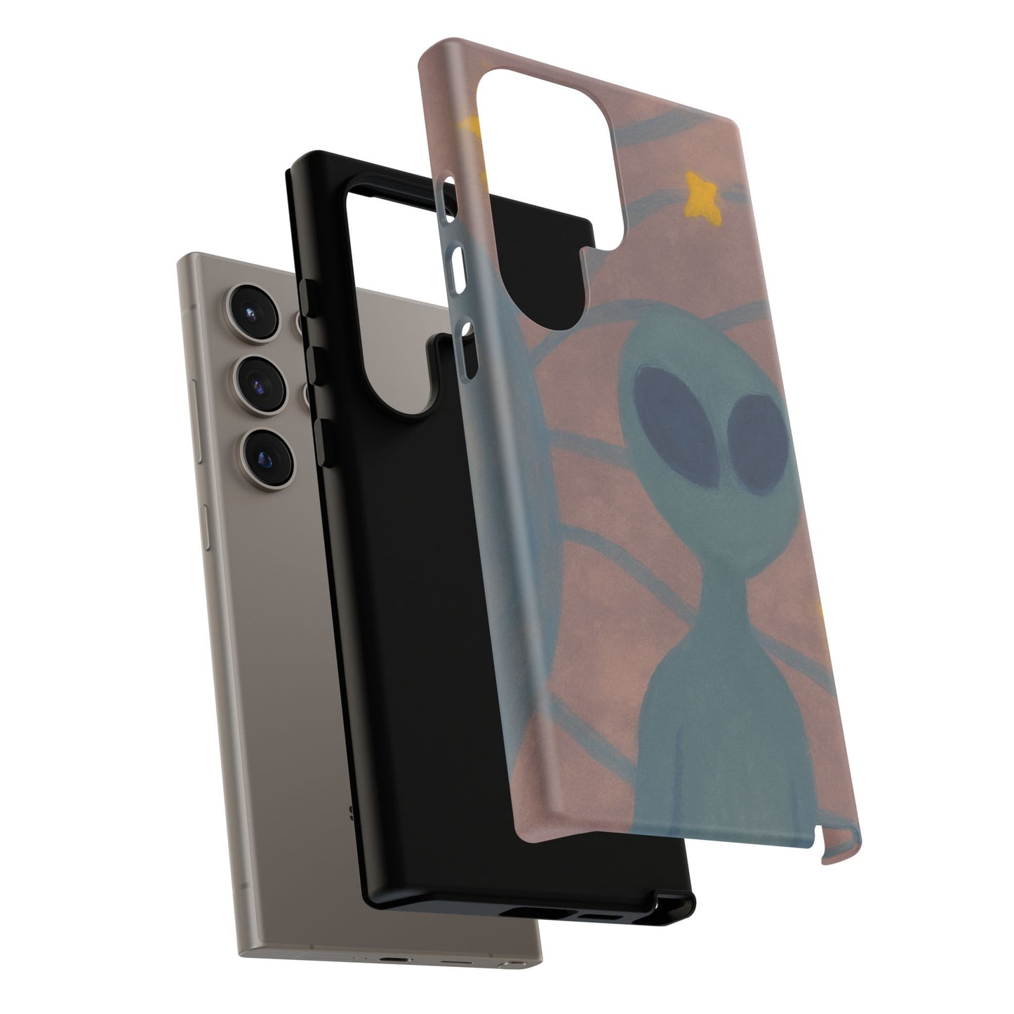 Alien-Themed Phone Case, Unique Designs for Sci-Fi Lovers, Gifts for Space Fans, Stylish Mobile Protector, Halloween Accessories, Space Art